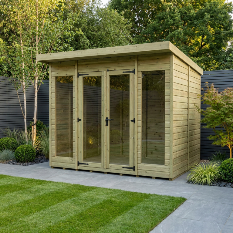 Pent Full Glass Summer House