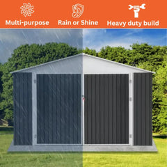 12×20FT Metal Storage Shed – Durable Outdoor Shed