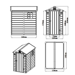 Durable 4x6 outdoor shed