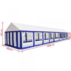 6x16m garden marquee interior