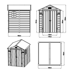 6x6 plastic garden shed