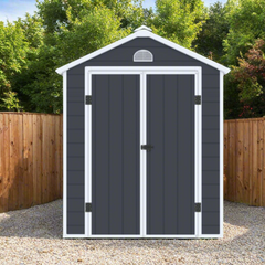 Backyard shed front view