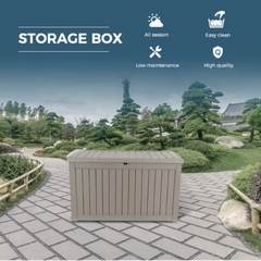 Plastic storage box outdoor