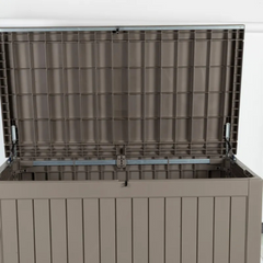 Outdoor box with seat lid