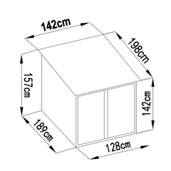 2-bike outdoor storage shed