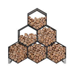 Weatherproof outdoor wood rack