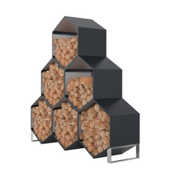 Outdoor wood storage rack