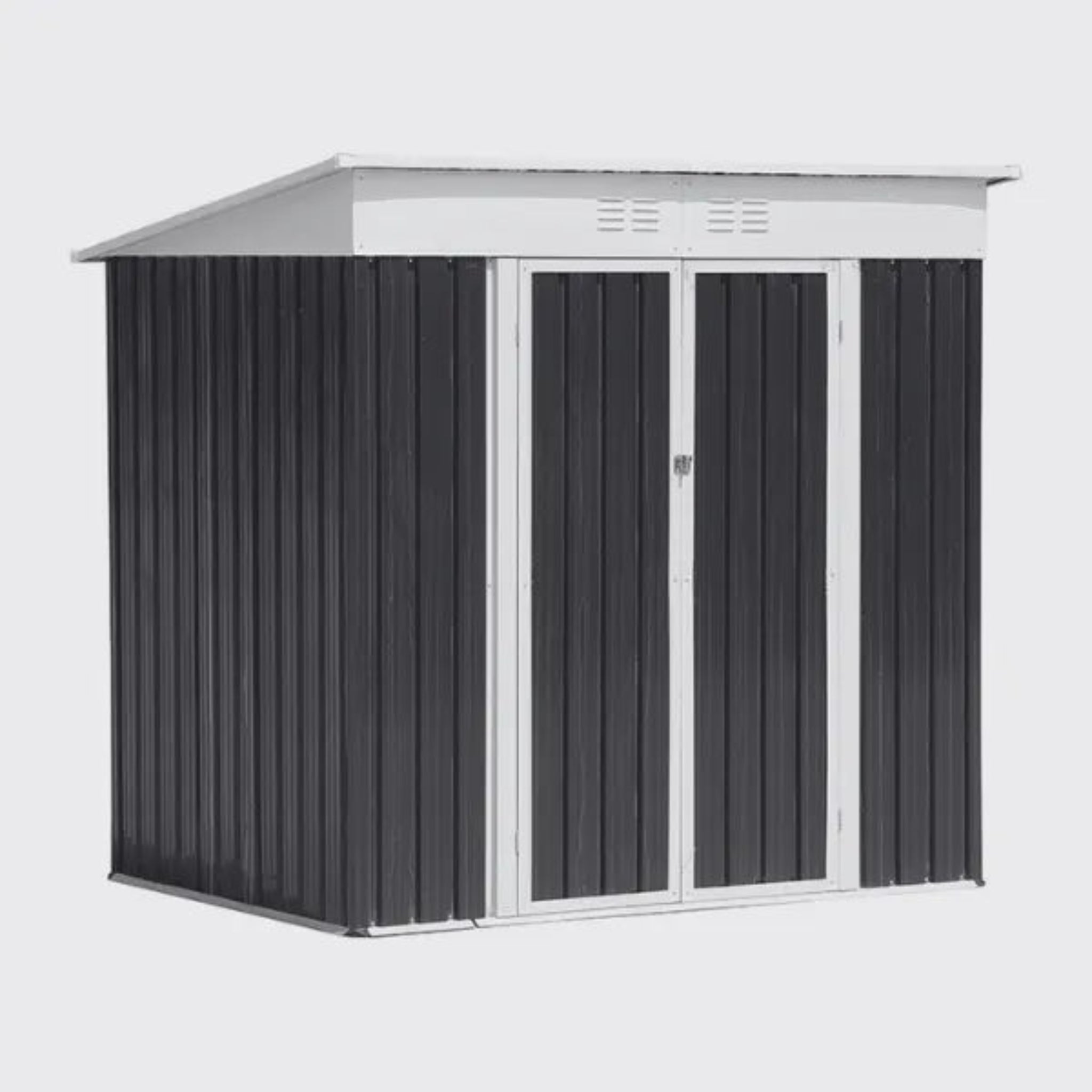 5×3 FT Slanted Roof Metal Shed –