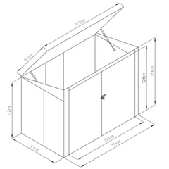 Durable 2-bin metal bin cover