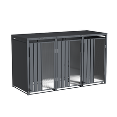 Opaque 3 Bay Premium Bin Shelter