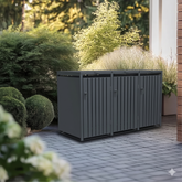 Wheelie Bin Shelter Premium – 3 Bay – Grey