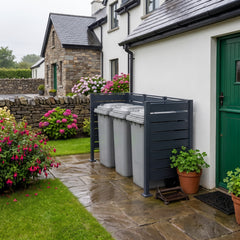 Heavy Duty 3 Bay Open Wheelie Bin Shelter – Galvanised Steel