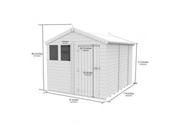 8 x 10 Apex Shed (Single Door, No Windows)
