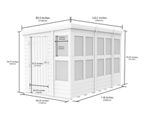 6 x 10 Pent Potting Shed