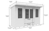10 x 4 Pent Summer House