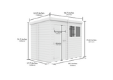 8 x 5 Pent Shed (Single Door, No Windows)