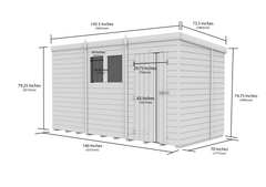12 x 6 Security Pent Shed