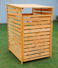 Single bay wheelie bin storage shed