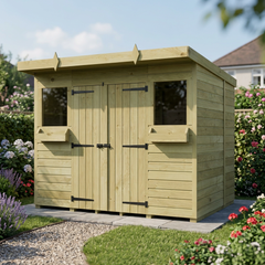 8 x 6 Pent Summer Shed