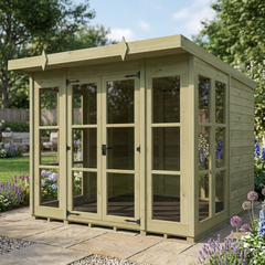 8 x 8 Georgian Window Pent Summer House