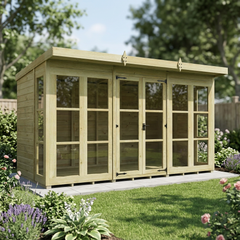 12 x 6 Georgian Window Pent Summer House