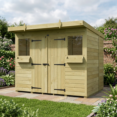 8 x 8 Pent Summer Shed