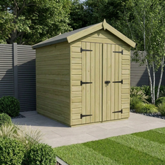 4 x 6 Apex Shed (Double Door, No Windows)