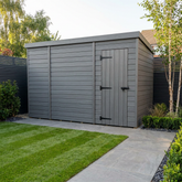 10x4 Pent Composite Shed (Single Door, No Windows)