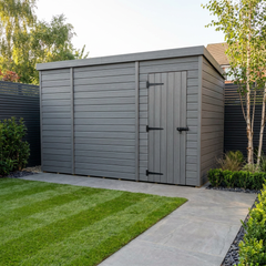10x4 Pent Composite Shed (Single Door, No Windows)