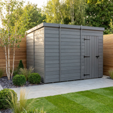 9x6 Pent Composite Shed (Single Door, No Windows)