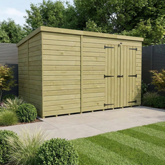 12 x 6 Pent Shed (Double Door, No Windows)