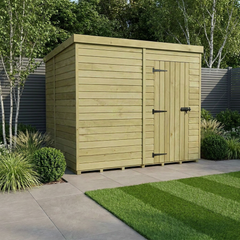 8 x 6 Pent Shed (Single Door, No Windows)