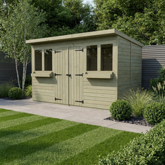 12 x 6 Pent Summer Shed
