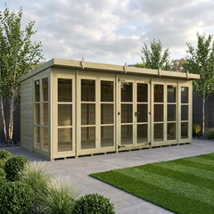 16 x 8 Georgian Window Pent Summer House