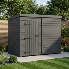 8x5 Pent Composite Shed (Single Door, No Windows)