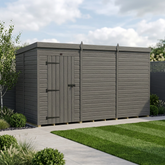 12x5 Pent Composite Shed (Single Door, No Windows)