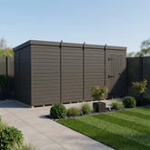 16x6 Pent Composite Shed (Single Door, No Windows)