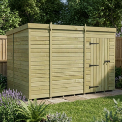 10 x 6 Pent Shed (Single Door, No Windows)