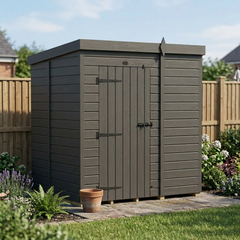 6x5 Pent Composite Shed (Single Door, No Windows)