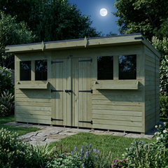 12 x 8 Pent Summer Shed