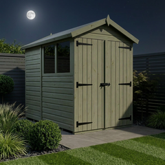 4 x 6 Apex Shed (Double Door, With Windows)