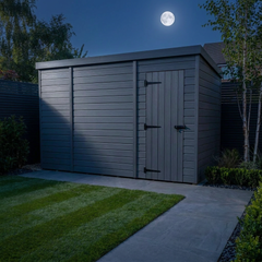 10x4 Pent Composite Shed (Single Door, No Windows)