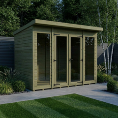 8 x 4 Pent Summer House (Full Height Window)