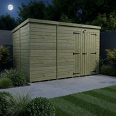 12 x 6 Pent Shed (Double Door, No Windows)