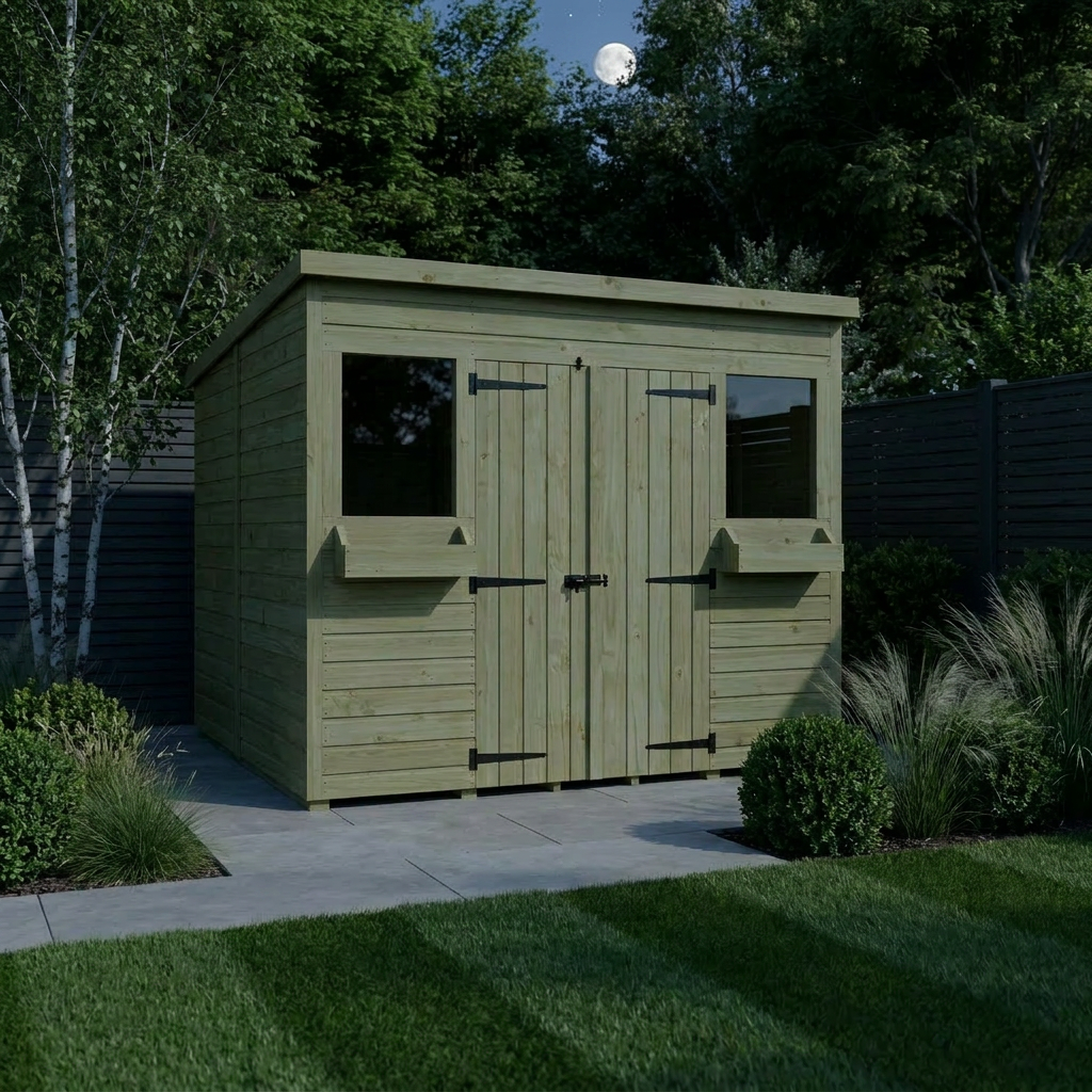 8 x 6 Pent Summer Shed
