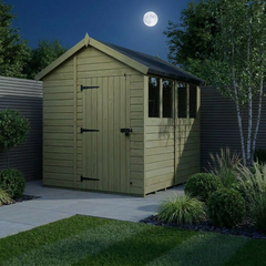 6 x 8 Apex Shed (Single Door, With Windows)