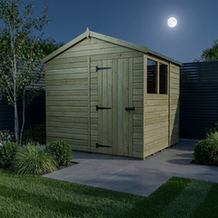 8 x 6 Apex Shed (Single Door, With Windows)