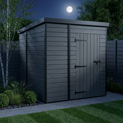 6x7 Pent Composite Shed (Single Door, No Windows)