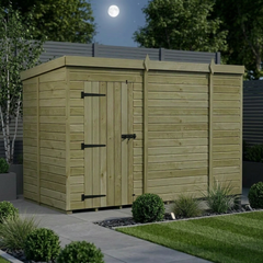 10 x 5 Pent Shed (Single Door, No Windows)