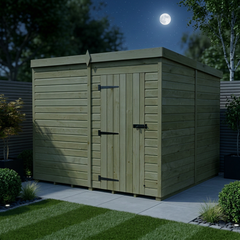 8 x 8 Pent Shed (Single Door, No Windows)